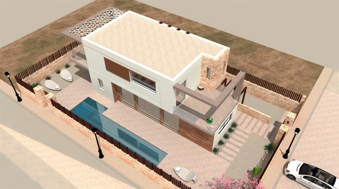 Maison individuelle neuve avec piscine à Santa Gertrudis