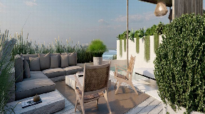 Nouvel appartement penthouse exclusif avec de belles vues près d'Ibiza
