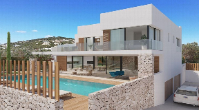 Maison unifamiliale en construction avec piscine exclusive à Ibiza