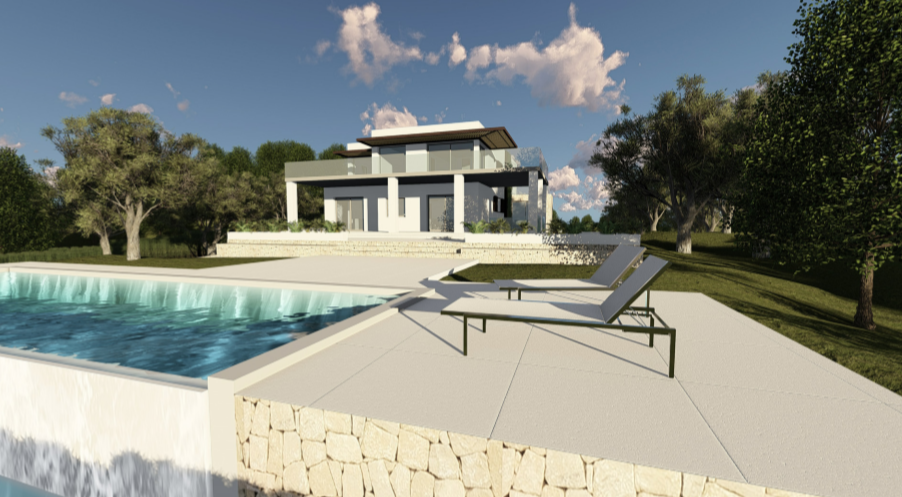 Belle villa avec licence pour une Villa moderne à Can Rimbau à vendre