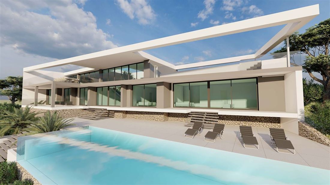 Villa de luxe avec vue sur la mer à Can Germa dans une intimité absolue